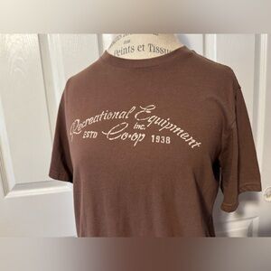 REI Small Unisex Organic Cotton Brown Graphic T-Shirt